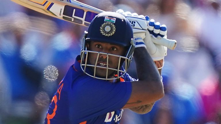 Suryakumar Yadav hit a sensational maiden T20 international hundred against England at Trent Bridge