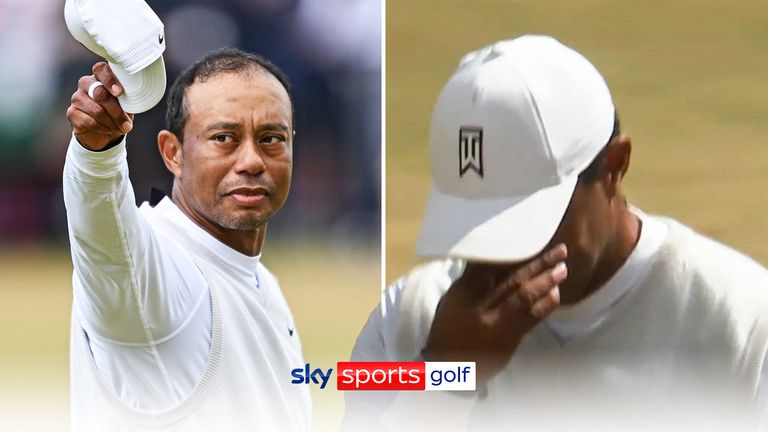 Tiger Woods had an emotional walk down the 18th hole at St Andrews to a standing ovation after missing the cut at the 150th Open Championship