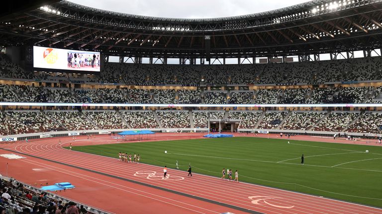 It Tokyo National Stadium wie gasthear foar atletyk op de Olympyske Simmerspullen yn 2021