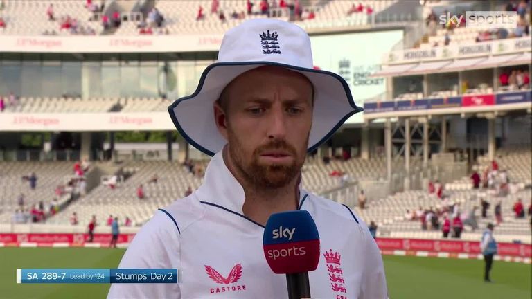 Jack Leach said that despite being behind he would be steadfast in their intentions to attack