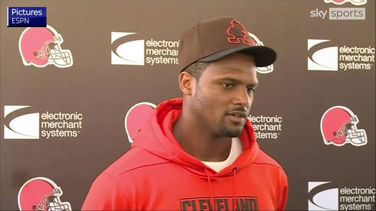 Deshaun Watson continues to declare his innocence despite reaching a settlement with the NFL to serve an unpaid 11-game suspension and pay a $5 million fine over sexual misconduct allegations