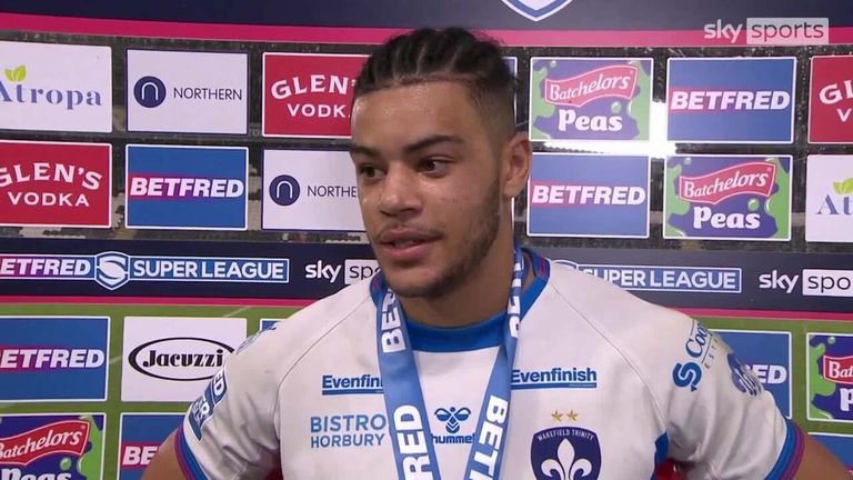 Lewis Murphy says he made his family proud after scoring a hat-trick for Wakefield Trinity in their win against Hull FC. 