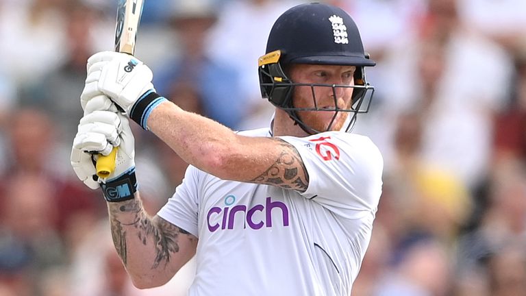 Ben Stokes struck 103 from 163 balls on day two at Emirates Old Trafford - at a strike-rate of 63.19