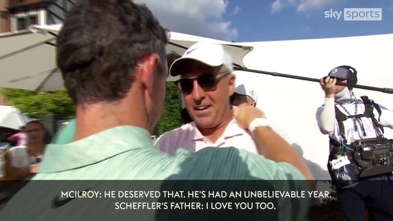 Rory McIlroy apologised to Scottie Scheffler's family after he dramatically edged out the American to seal a stunning FedExCup victory