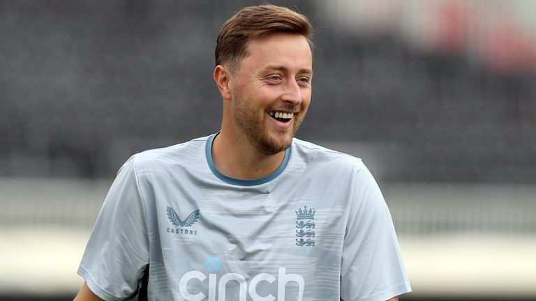 All smiles! Seam bowler Ollie Robinson will make his England comeback at Emirates Old Trafford this week