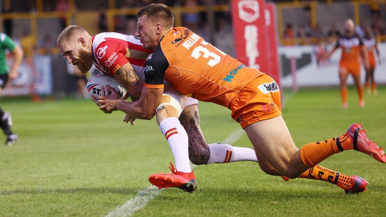 Castleford picked up a crucial win over a Catalan side struggling with injuries. 