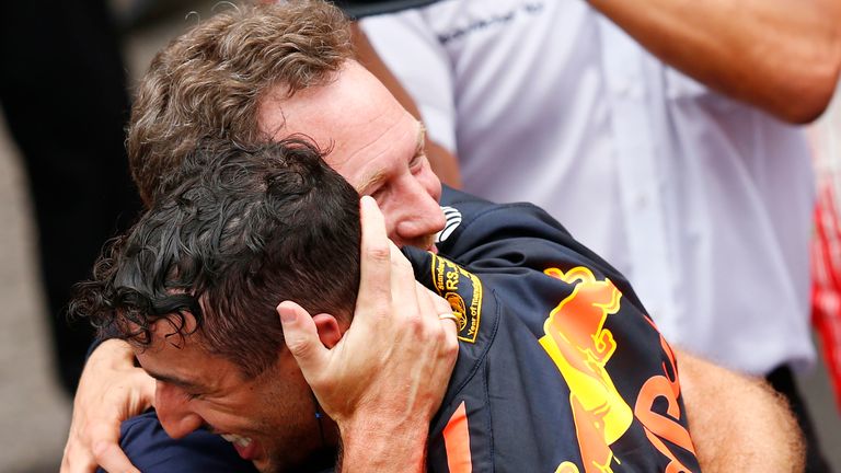 Zeven van Ricciardo's acht overwinningen in de Formule 1 zijn behaald bij Red Bull