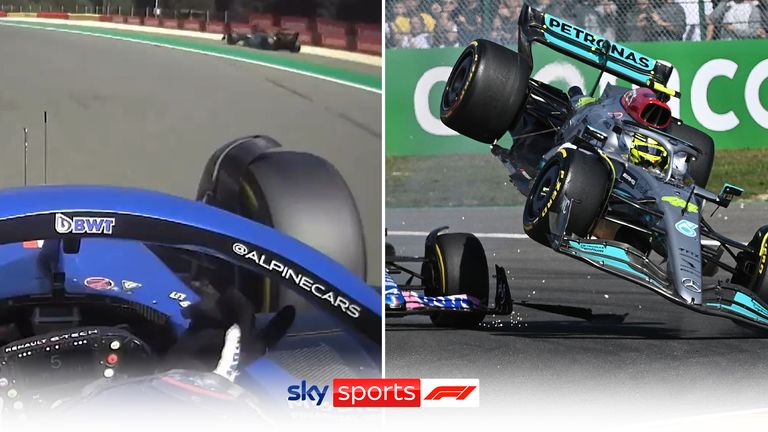 Fernando Alonso followed up his radio rant against Lewis Hamilton by furiously wagging his finger at the British driver following their crash at the Belgian Grand Prix.