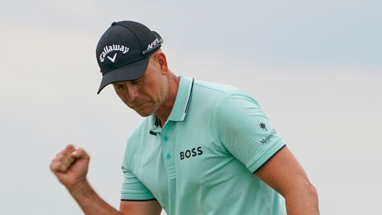 Stenson holed a clutch par-save putt on the 17th hole to help him complete a winning debut