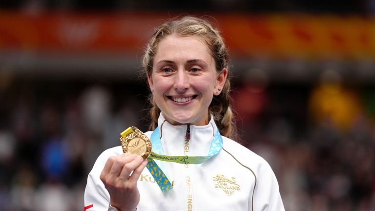 Laura Kenny won gold in the women's scratch race at the 2022 Commonwealth Games 