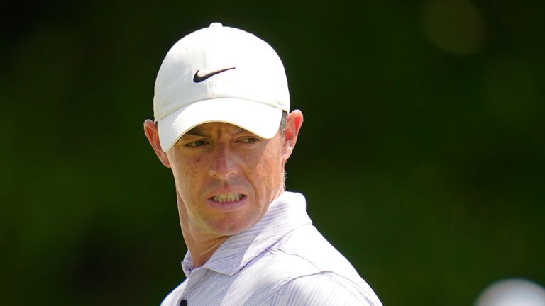 Rory McIlroy is two off the halfway lead in Delaware