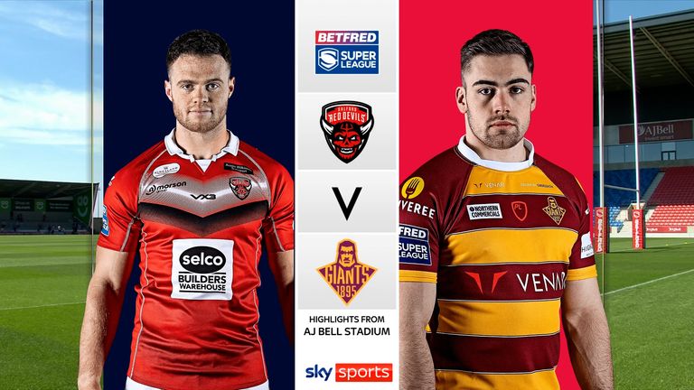 Highlights of the Super League match between Salford Red Devils and Huddersfield Giants