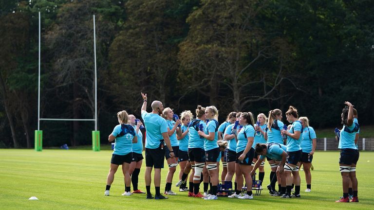 England train at Pennyhill Park, London