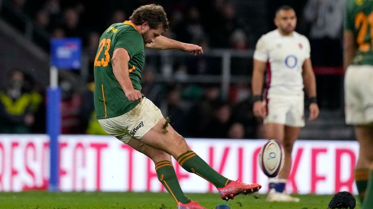 Frans Steyn's penalty with seven minutes left put the Springboks ahead 