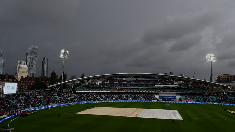Rain forced day one of the third Test between England and South Africa at the Kia Oval to be abandoned