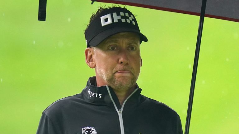 Ian Poulter posted a three-under 69 at Wentworth on a wet opening day
