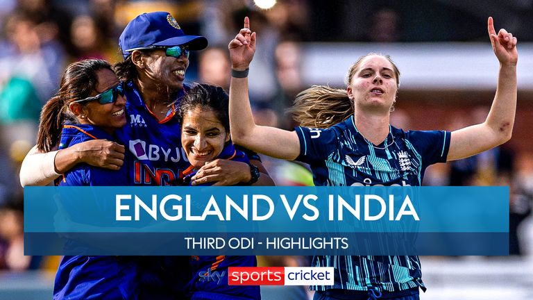 Highlights of the third one day international between England and India at Lord's.