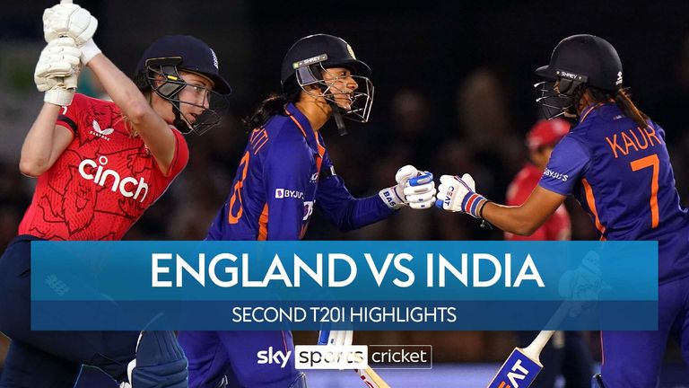 The best of the action from the second IT20 between England and India in Derby