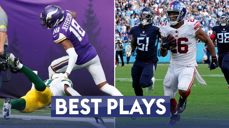 A look back at some of the best plays from Week One of the NFL season, including some by Justin Jefferson, Saquon Barkley, and Cooper Kupp