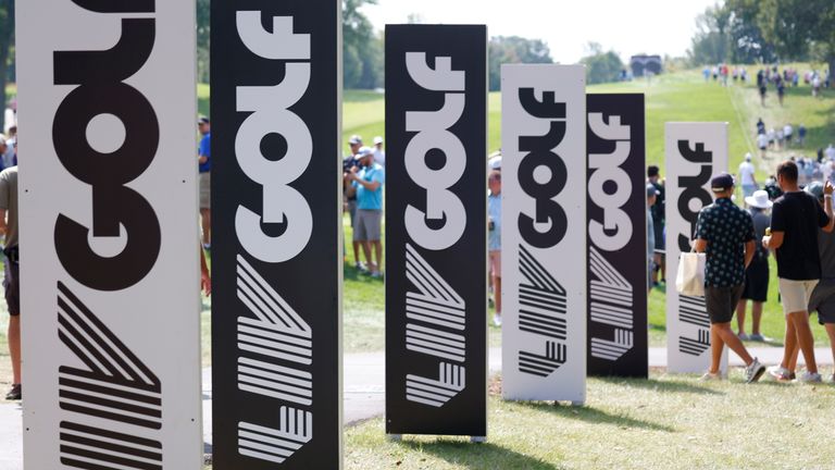 LIV Golf signage during the event in Chicago