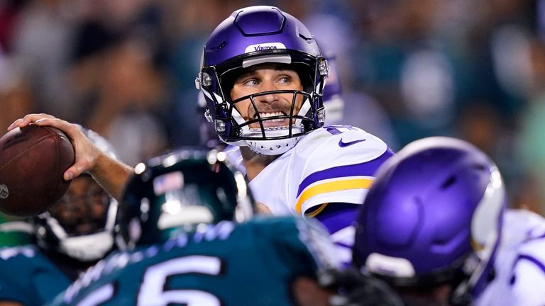 Minnesota Vikings quarterback Kirk Cousins ​​threw three interceptions in their Monday night loss to the Philadelphia Eagles