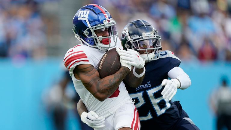 Highlights of the New York Giants against the Tennessee Titans from Week One of the NFL season