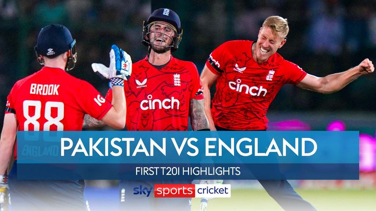 Highlights from the first T20 international between Pakistan and England in Karachi.