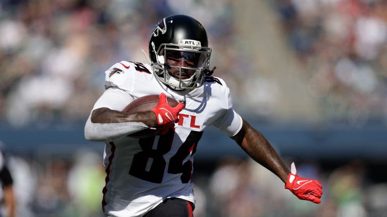 Atlanta Falcons running back Cordarrelle Patterson hurdles over a Seattle Seahawks defender in a great run from earlier in the season
