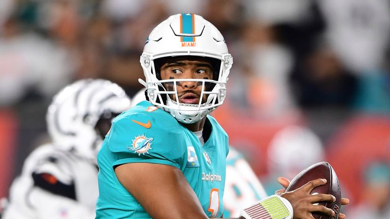 Miami Dolphins midfielder Tua Tagovailoa suffered neck and head injuries and was carried off the field during the 27-15 loss to the Cincinnati Bengals.