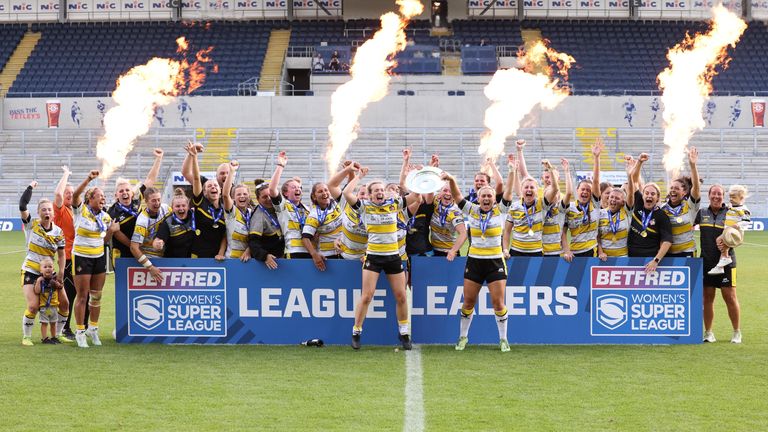 York were presented with the League Leaders' Shield following their win over Wigan