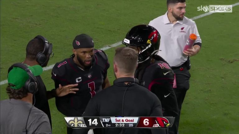Arizona Cardinals quarterback Kyler Murray was seen shouting at head coach Kliff Kingsbury during the second quarter of their game against the New Orleans Saints earlier this season