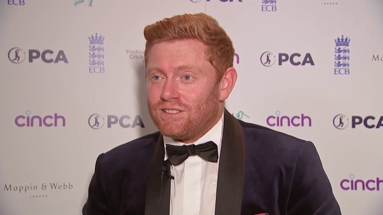 Jonny Bairstow was honoured to be voted Professional Cricketers' Association Men's Player of the Year and delighted with his form this Test summer