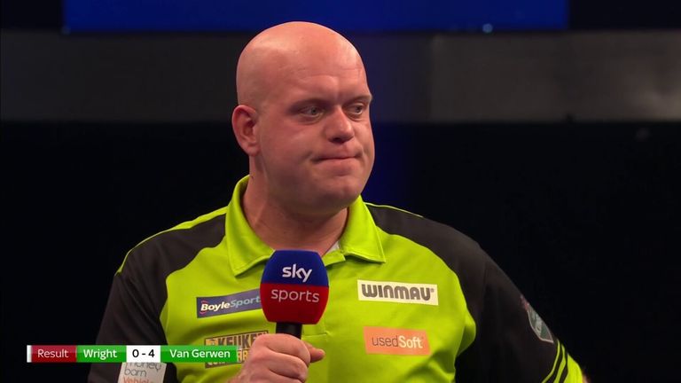 Michael van Gerwen sur la raclée de Wright : 