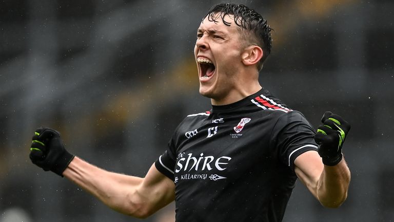 David Clifford of East Kerry celebrates after kicking a late point against Kenmare