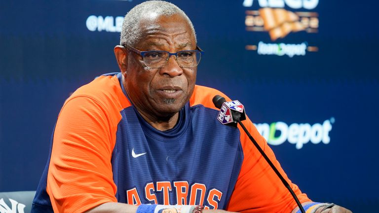 Houston Astros manager Dusty Baker is deeply disturbed that there will be no US-born Black players taking part in this year's World Series