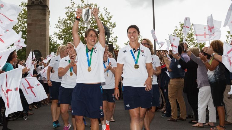 Sarah Hunter was Katy Daley-McLean's vice-captain when England won the 2014 World Cup