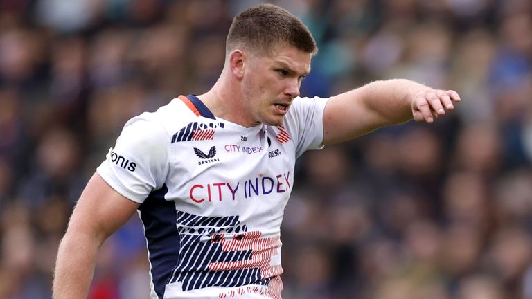 Saracens and England fly-half Owen Farrell went off after a blow to the head