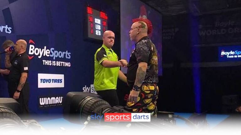 Wright paid tribute to Van Gerwen after the Dutchman hit a monstrous 167 shot into the bull's eye in the first leg of their clash