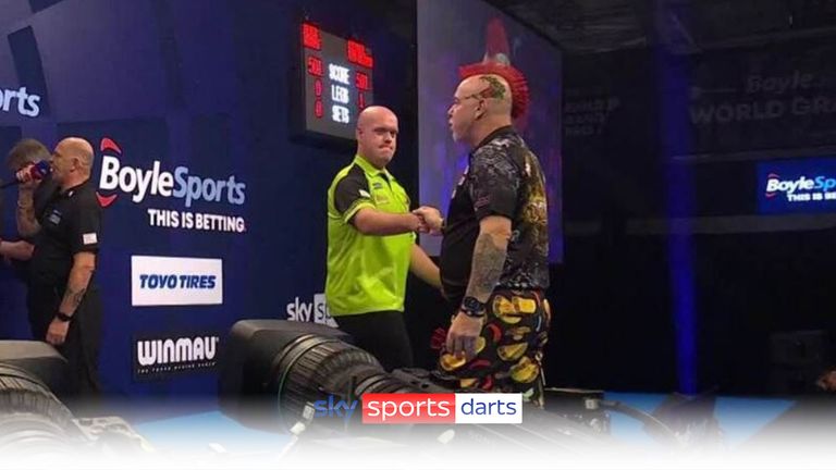 Wright showed Van Gerwen respect after the Dutchman hit a monstrous 167 finish on the bullseye in the first leg of their clash