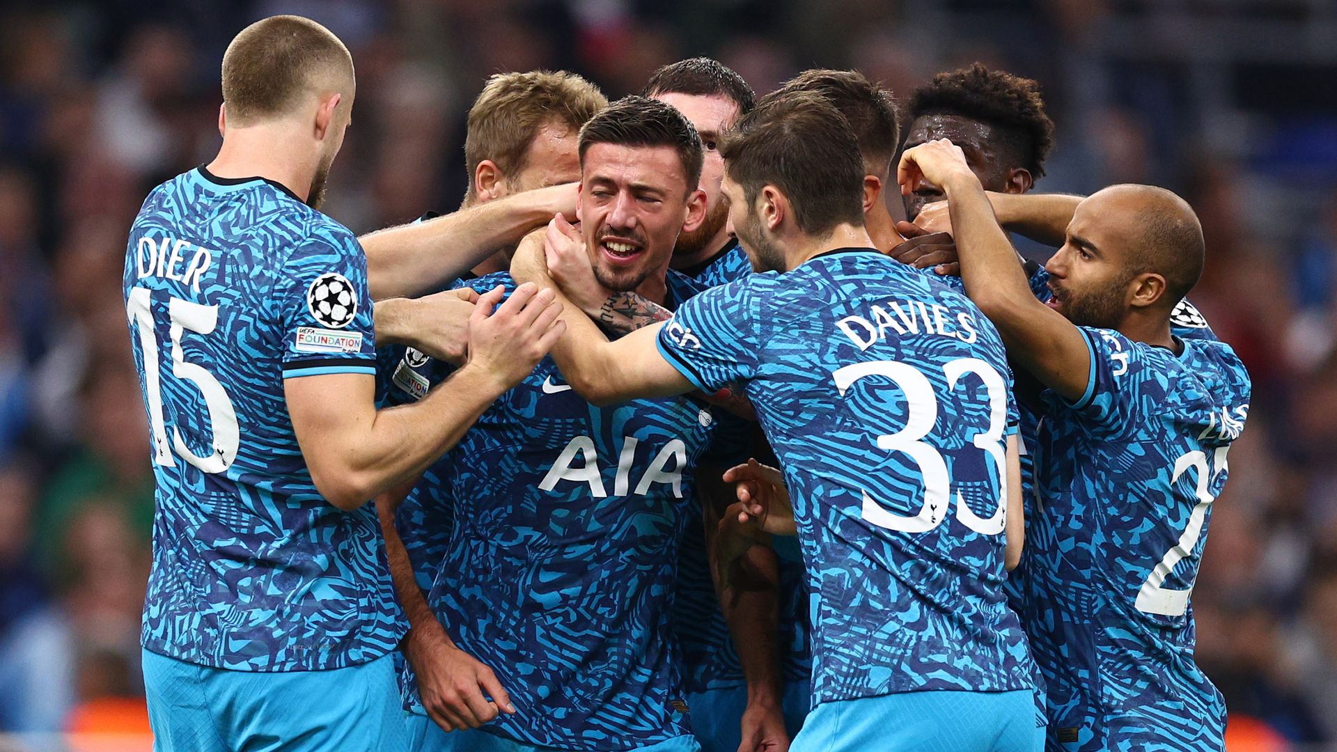 Spurs stage dramatic comeback win in Marseille to reach CL last 16