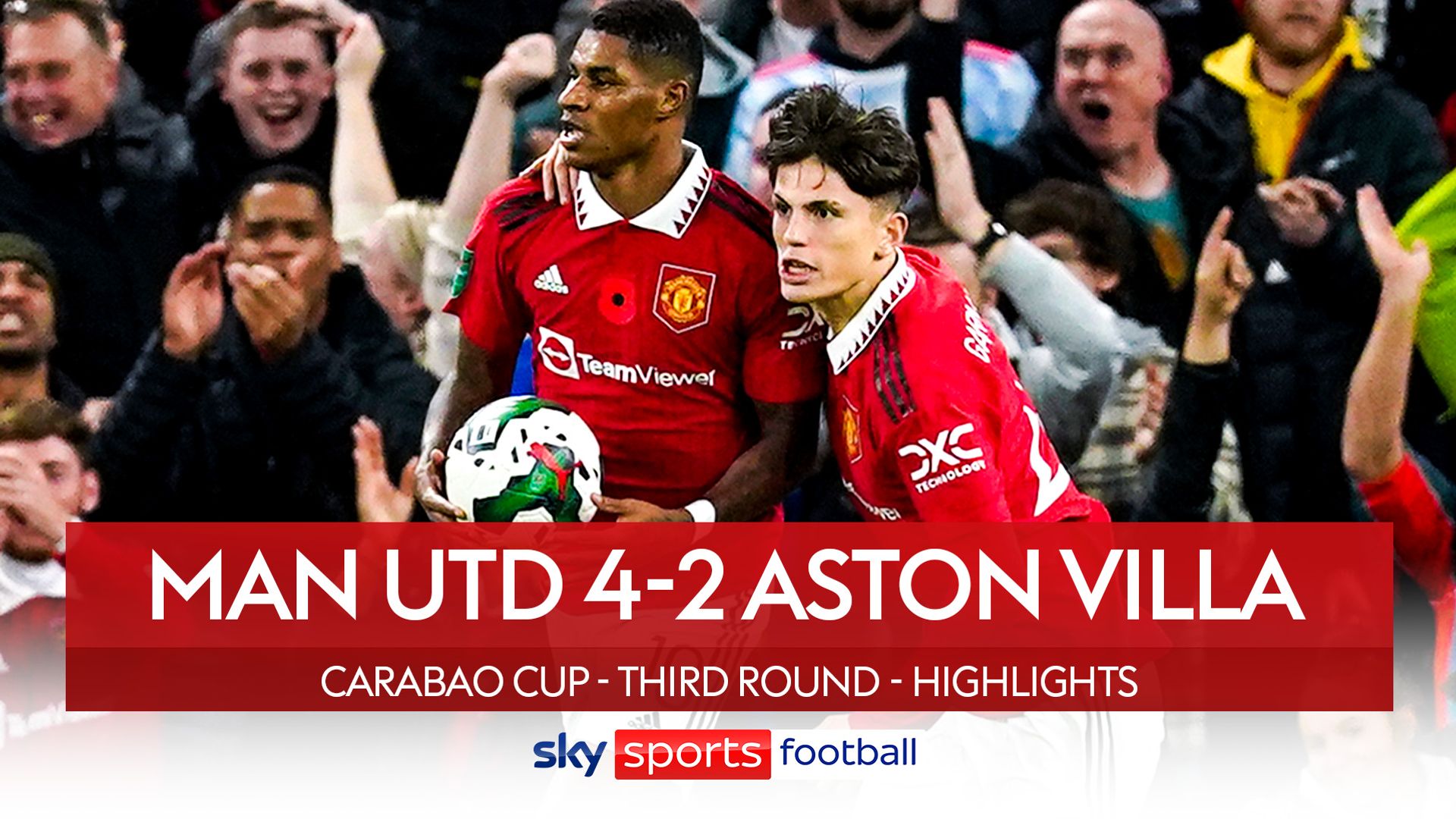 Manchester United 4-2 Aston Villa | Carabao Cup highlights