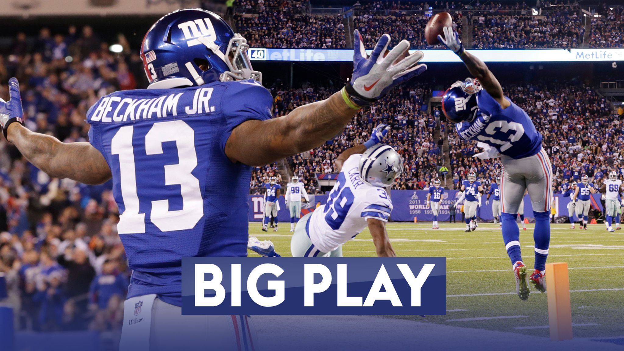 Odell Beckham One-Handed Catch vs. Cowboys 