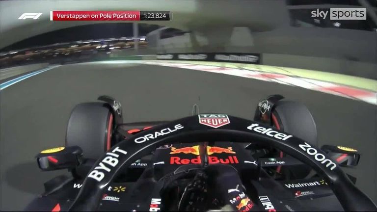 Berkendara bersama Max Verstappen saat pria Belanda itu mengalahkan rekan setimnya di Red Bull, Sergio Perez, untuk merebut pole di Abu Dhabi