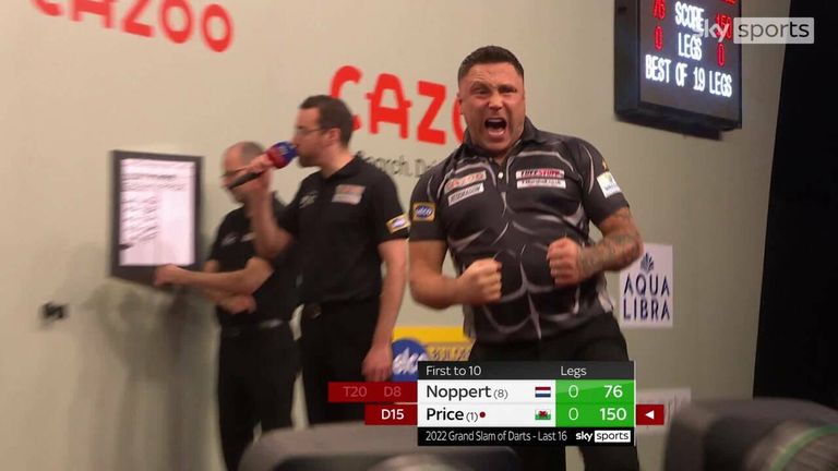 Price nailed a monster 150 checkout to win the first leg against Danny Noppert