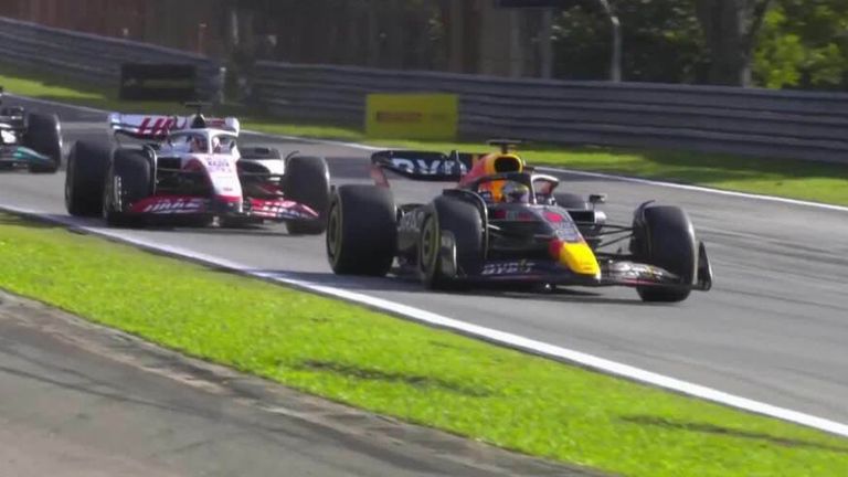 Verstappen had passed pole-sitter Kevin Magnussen to take the lead on lap three