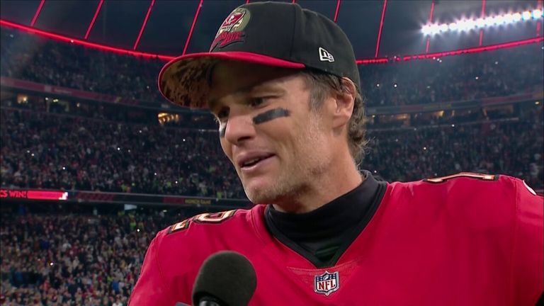 Tom Brady says it was an electric atmosphere for the first ever NFL game in Germany, after his Tampa Bay Buccaneers beat the Seattle Seahawks 21-16.