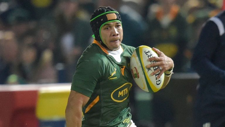 Cheslin Kolbe has returned to the South Africa XV after injury, and starts at full-back in a Test for the first time 