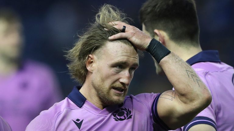 Scotland led 17-14 at half-time and held a nine-point lead with a quarter of the match to play
