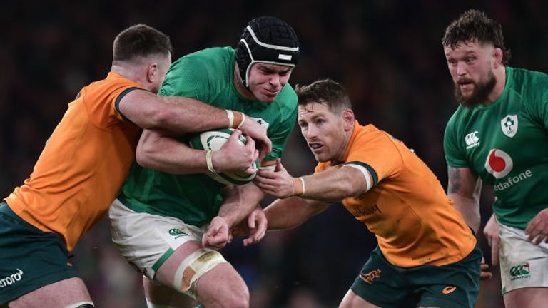 James Ryan captains the Ireland side with Johnny Sexton out injured 