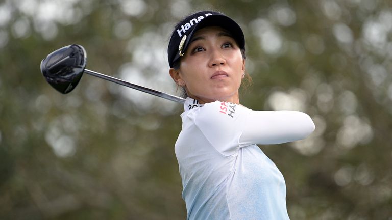 Lydia Ko of New Zealand leads the CME Group Tour Championship